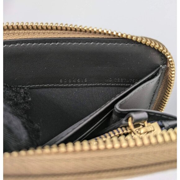 Burberry Check Zip Around Leather Wallet Dark Blue 8084516 - Picture 9 of 11